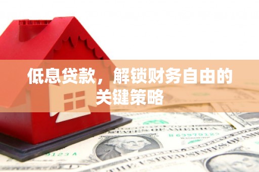 伊宁低息贷款，解锁财务自由的关键策略