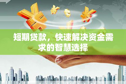 伊宁短期贷款，快速解决资金需求的智慧选择