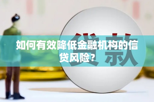 伊宁如何有效降低金融机构的信贷风险？