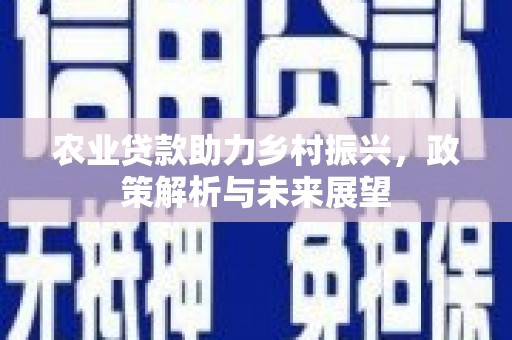 伊宁农业贷款助力乡村振兴，政策解析与未来展望