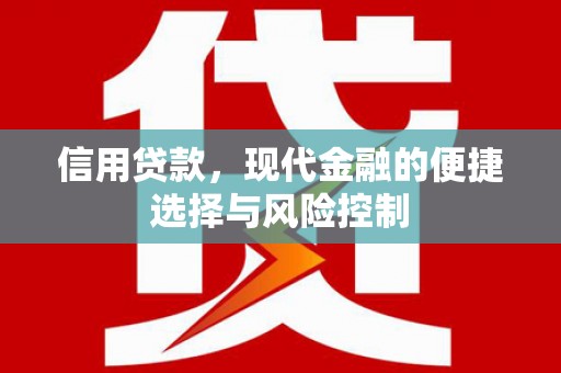 伊宁信用贷款，现代金融的便捷选择与风险控制