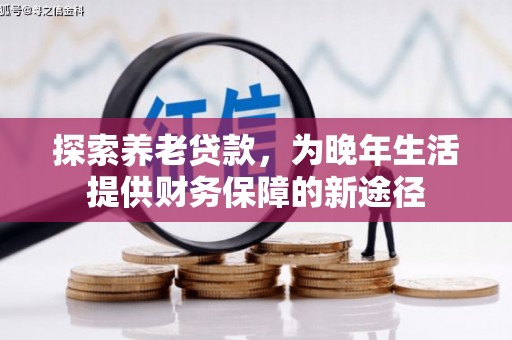 伊宁探索养老贷款，为晚年生活提供财务保障的新途径