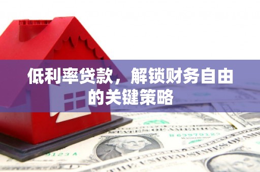 伊宁低利率贷款，解锁财务自由的关键策略