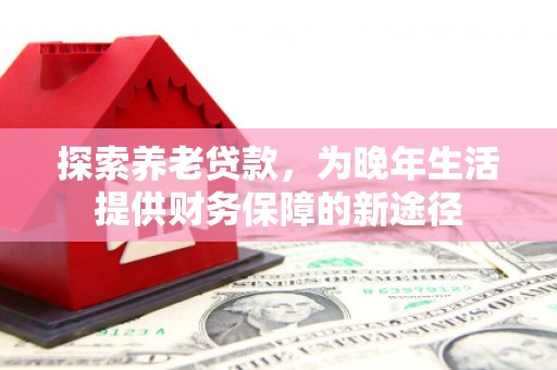 伊宁探索养老贷款，为晚年生活提供财务保障的新途径