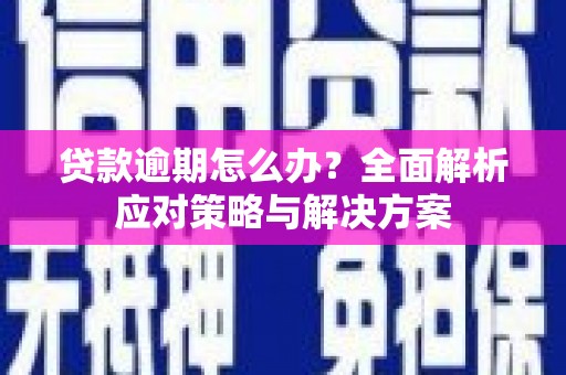 伊宁贷款逾期怎么办？全面解析应对策略与解决方案