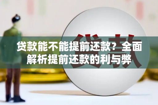 伊宁贷款能不能提前还款？全面解析提前还款的利与弊