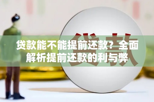 伊宁贷款能不能提前还款？全面解析提前还款的利与弊