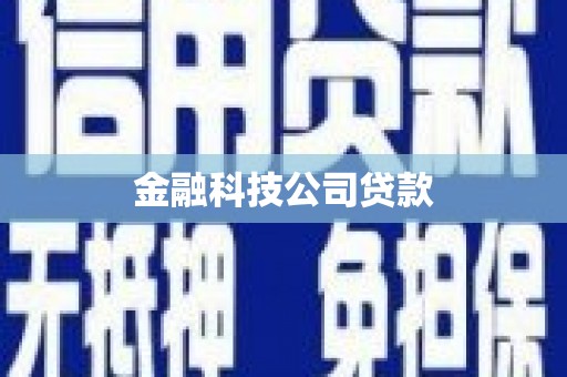 伊宁金融科技公司贷款