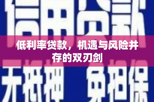 伊宁低利率贷款，机遇与风险并存的双刃剑